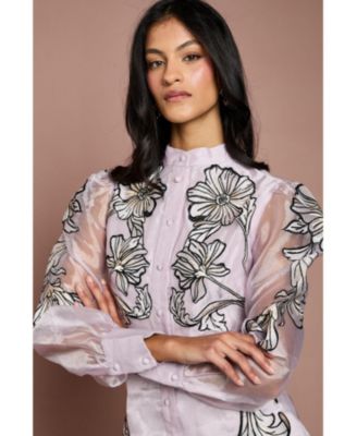macy embroidered midi dress Dessy Collection Women's 3D Floral Embroidered Little White Midi Dress with Nude Corset Underlay