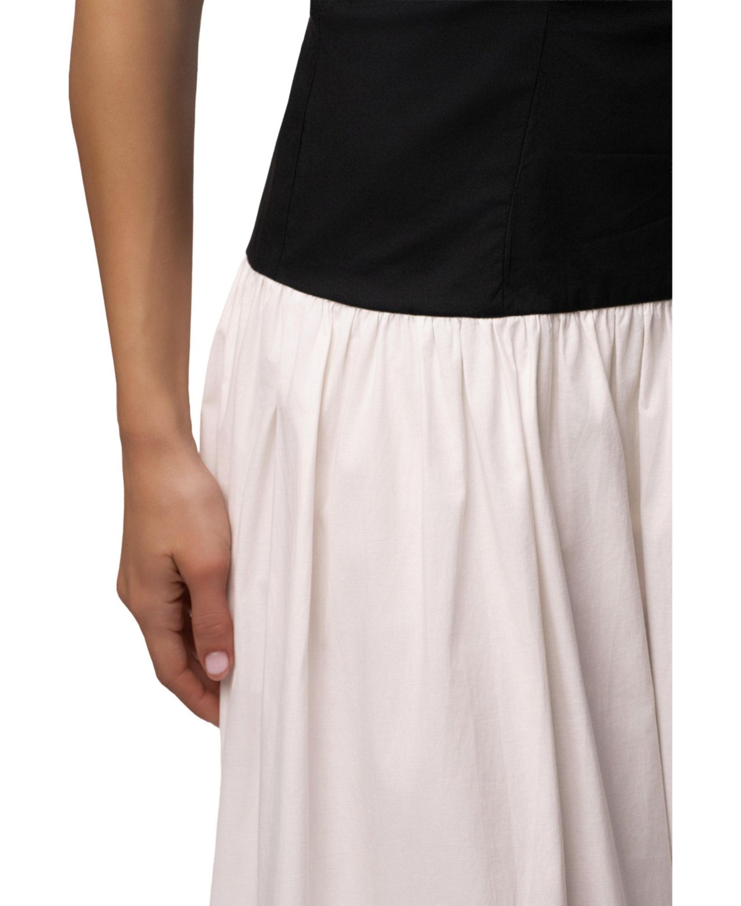 Женское платье JLUXLABEL Forever Flare Maxi, цвет: Чёрный / Белый — фото 5