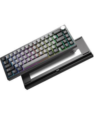 AL68 60% Full Aluminum Knob Tri-Mode Hot Swap Keyboard Milk V2 Linear