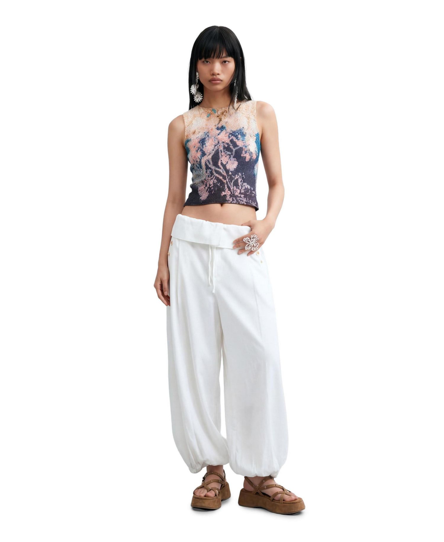 Women's Printed sleeveless t-shirt