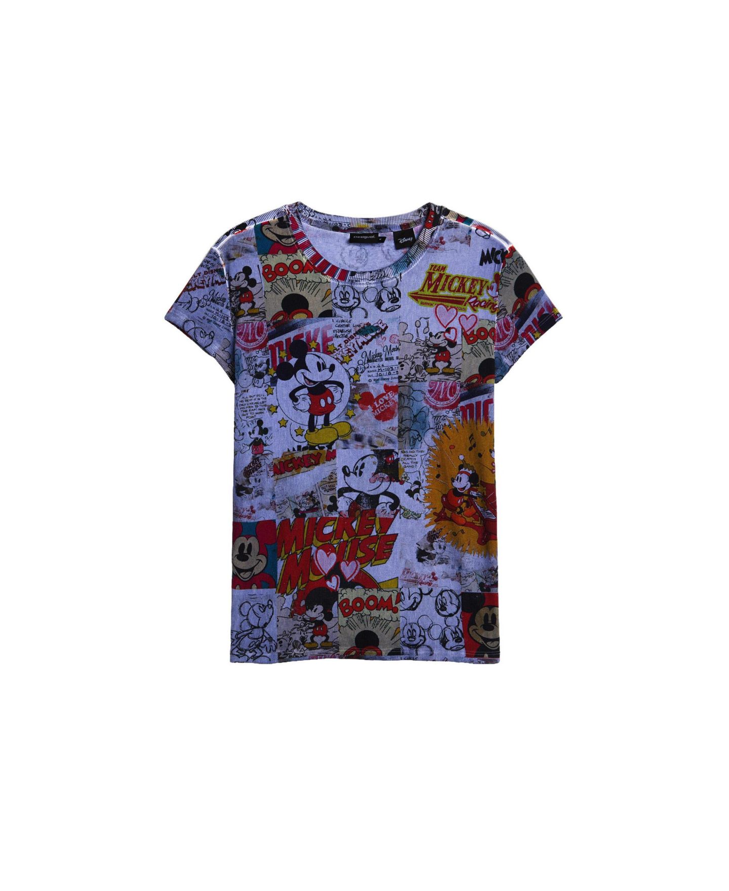 Женская футболка Desigual Mickey T-shirt Disney, цвет: Светлый серый — фото 5