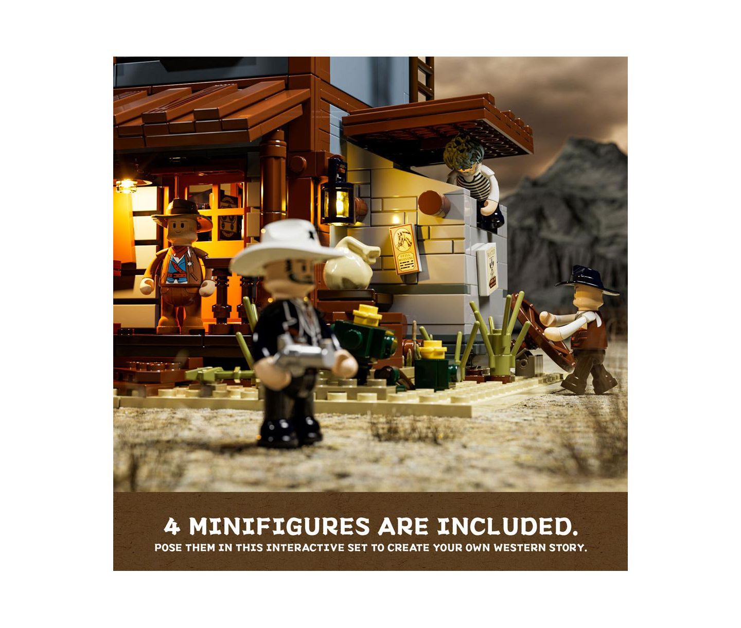 Детский конструктор Lumibricks Old West Sheriff's Office 1,240-Piece LED Building Set, Ages 16+ — фото 8