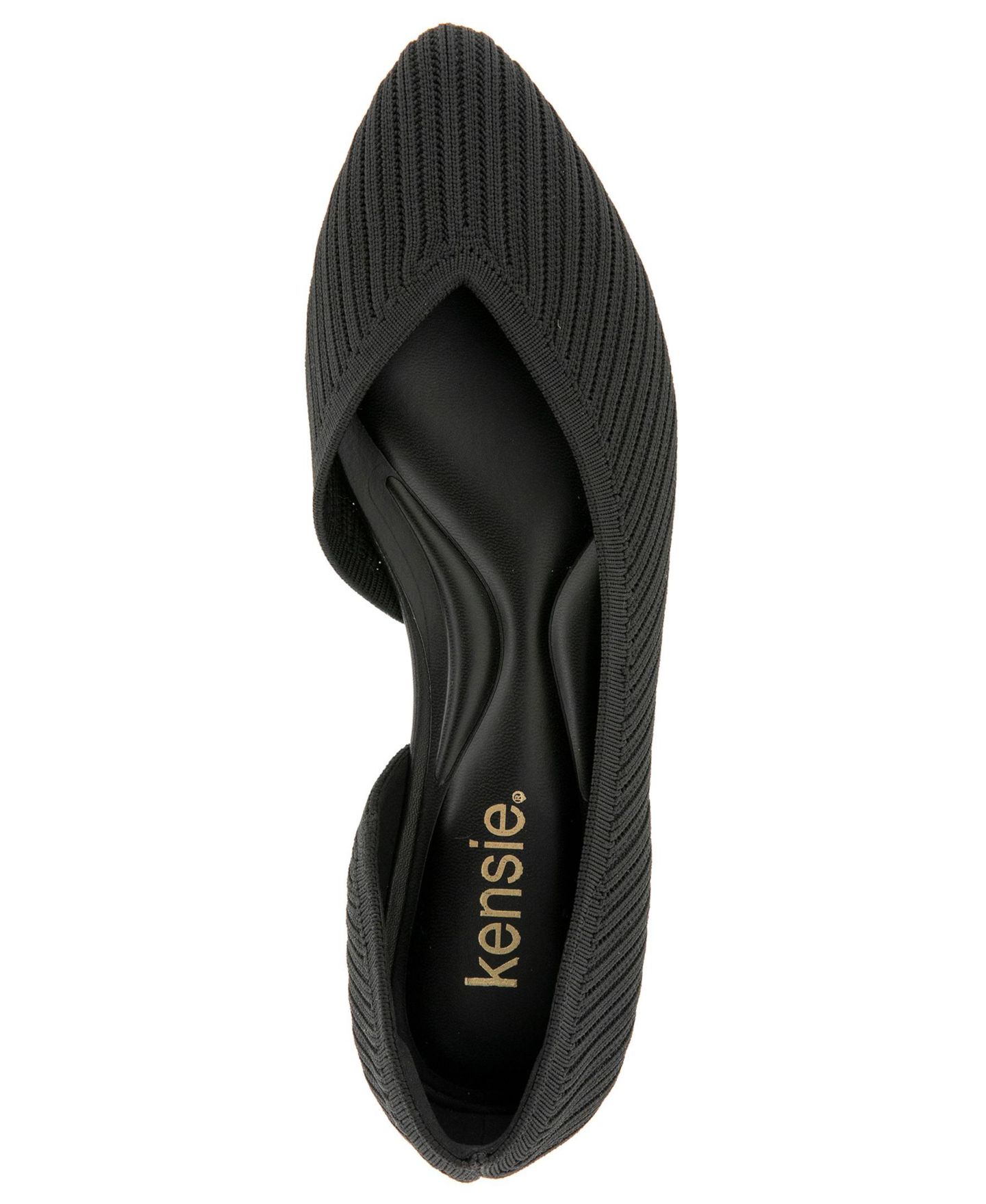 Женские балетки Kensie Gavah Knit D'Orsay Ballet Flat, цвет: Чёрный — фото 5