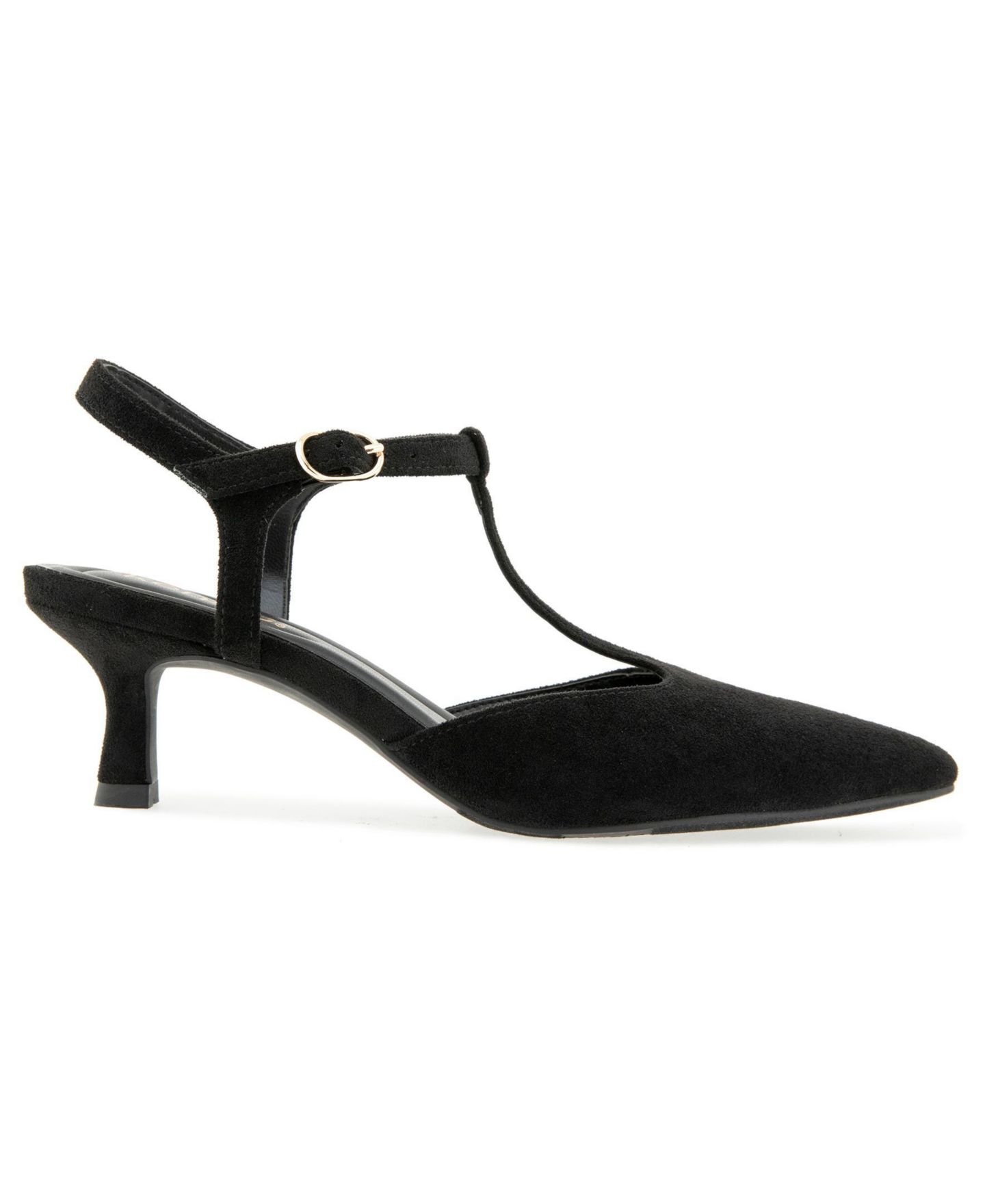 Женские туфли Kensie Odessa Kitten Heel T-Strap Pump, цвет: Чёрный — фото 2
