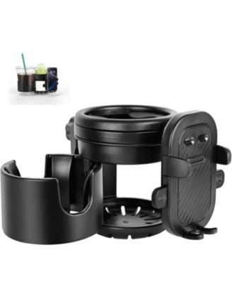 3-in-1 Stroller Cup and Bottle Holder with 360degree(s) Rotating Phone Mount, Universal Fit