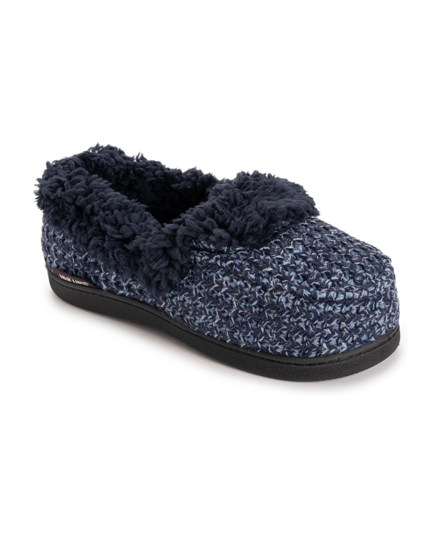 Женские тапочки MUK LUKS Anais Moccasin Slippers, цвет: Тёмный синий — фото 1