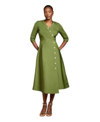 Women's Bandage V-Neck Midi Dress