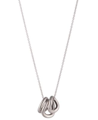 Sterling Silver-Plated Wave Motif Necklace