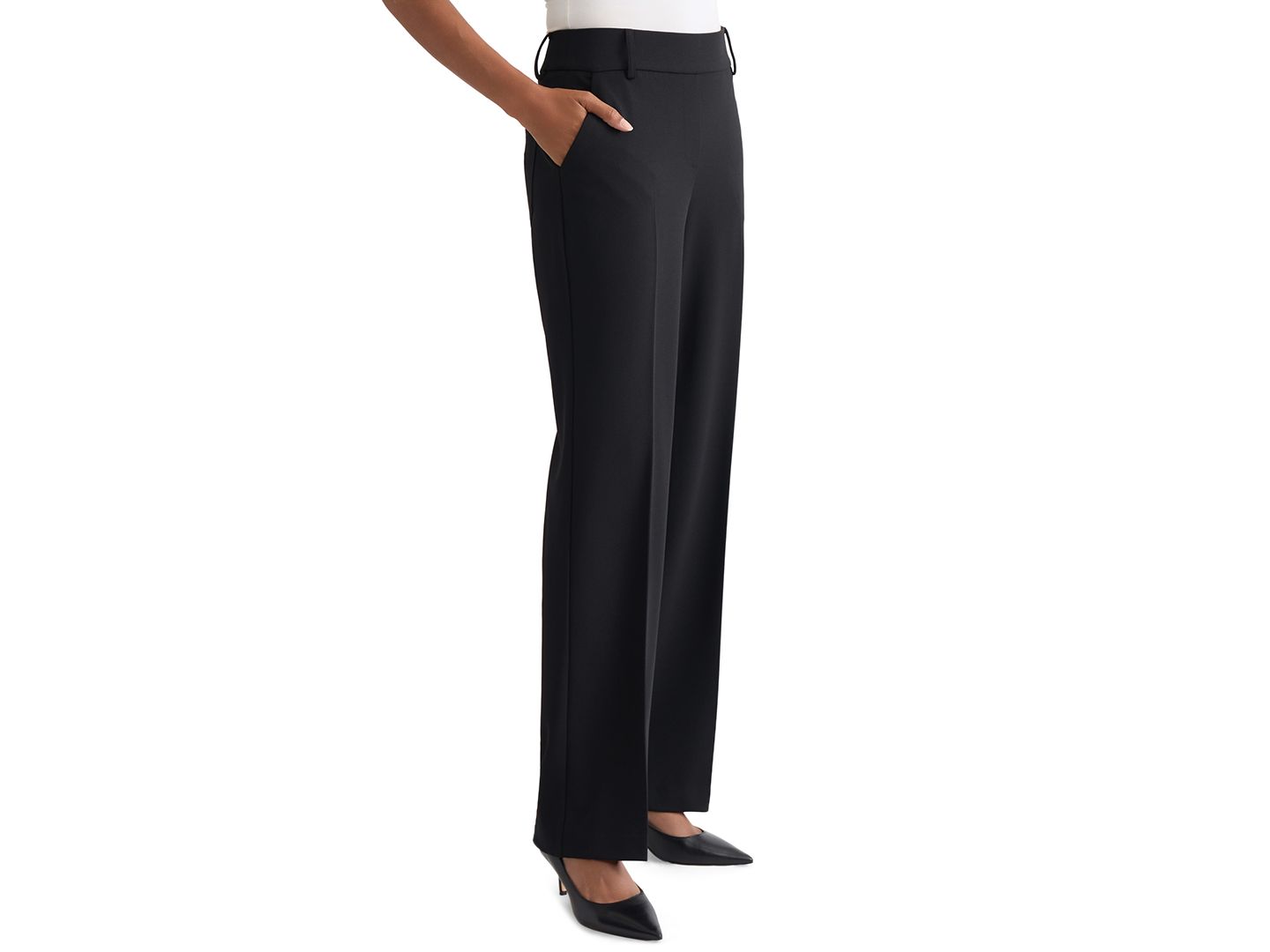 Женские брюки Jones New York Slash Pocket Trousers, цвет: Чёрный — фото 2