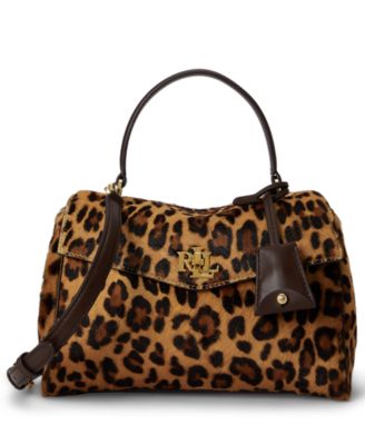 Farrah Leopard Print Small Soft Satchel Handbag
