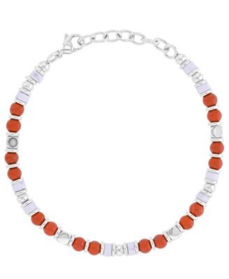 Men's Platinum-Plated Cubic Marble Bracelet