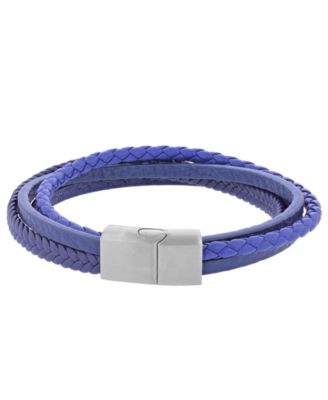 Men's Platinum-Plated Cylinder Lock Four-Layer Bracelet