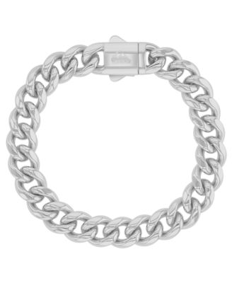 Men's Miami Platinum-Plated Cuban Chain Bracelet