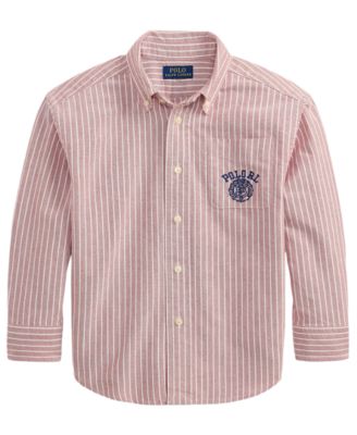 Boys' 2T-7 Striped Cotton Oxford Shirt