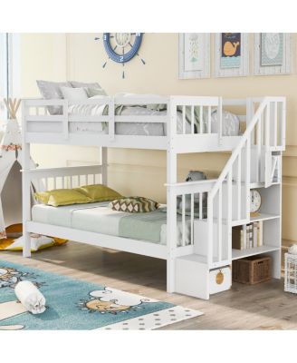  Twin-Over-Twin Stairway Bunk Bed with Storage