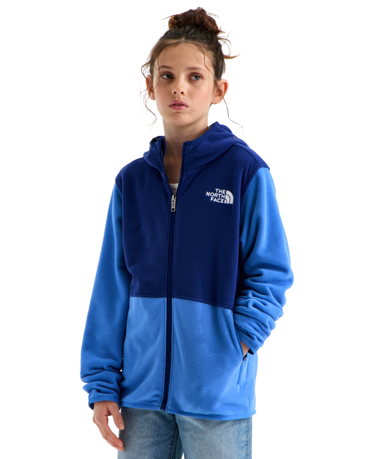 The North Face Boys' and Girls' 7-20 Glacier Long-Sleeve Full-Zip Hooded Jacket