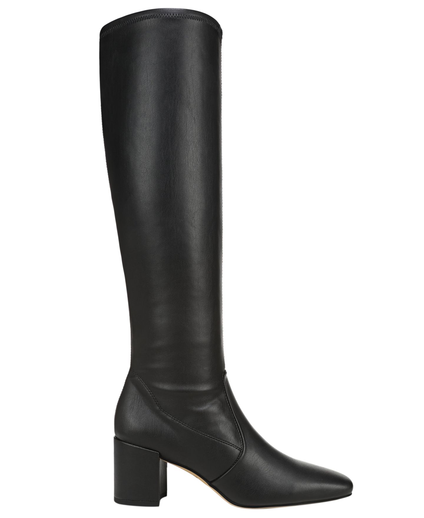 Женские ботинки Franco Sarto Flexa Blix Square Toe Zip Tall, цвет: Чёрная искусственная кожа — фото 2