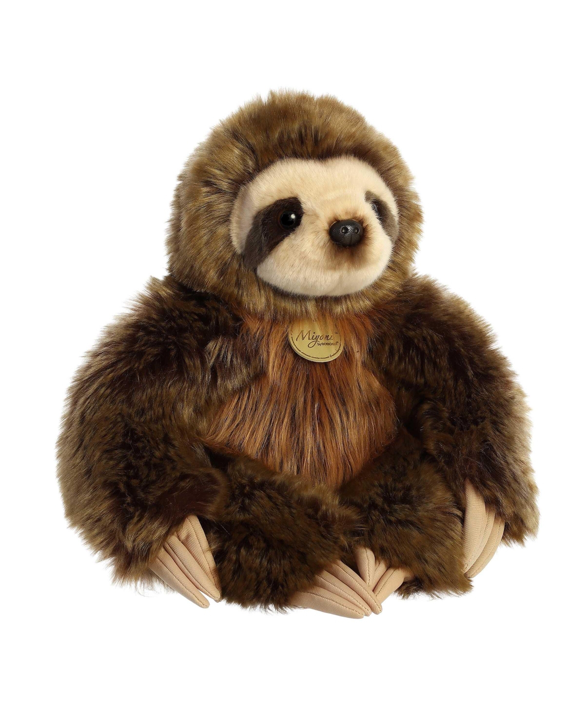 Aurora Three-Toed Sloth Miyoni Realistic Plush Toy 14.5 Inch