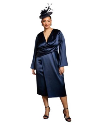 Women's Satin Wrap Dress