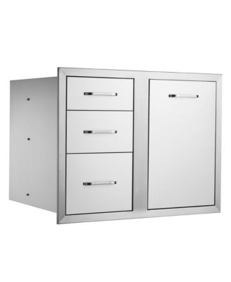 Outdoor Kitchen Door Drawer Combo 29.5 in W x 22.6 in H Access Door