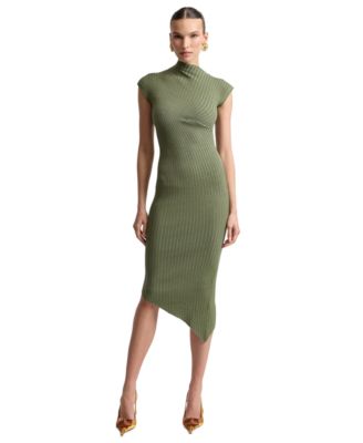 Women's Radial-Rib Midi Dress