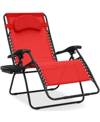 Zero Gravity Chair Folding Lounge Recliner Cup Holder Tray.