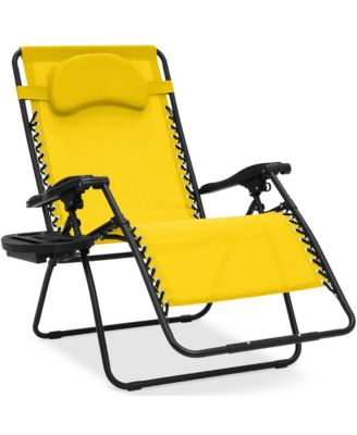 Zero Gravity Chair Folding Lounge Recliner Cup Holder Tray.