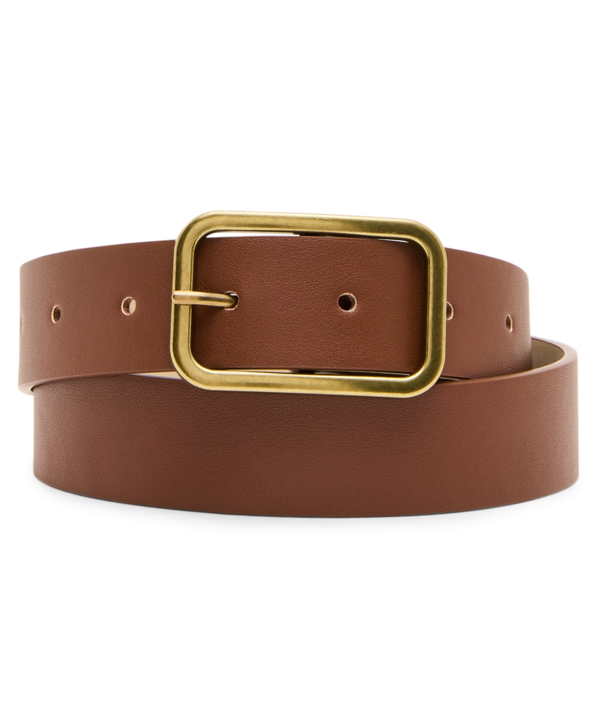 Steve Madden Glossy Rectangular Buckle Belt, 2-Pack