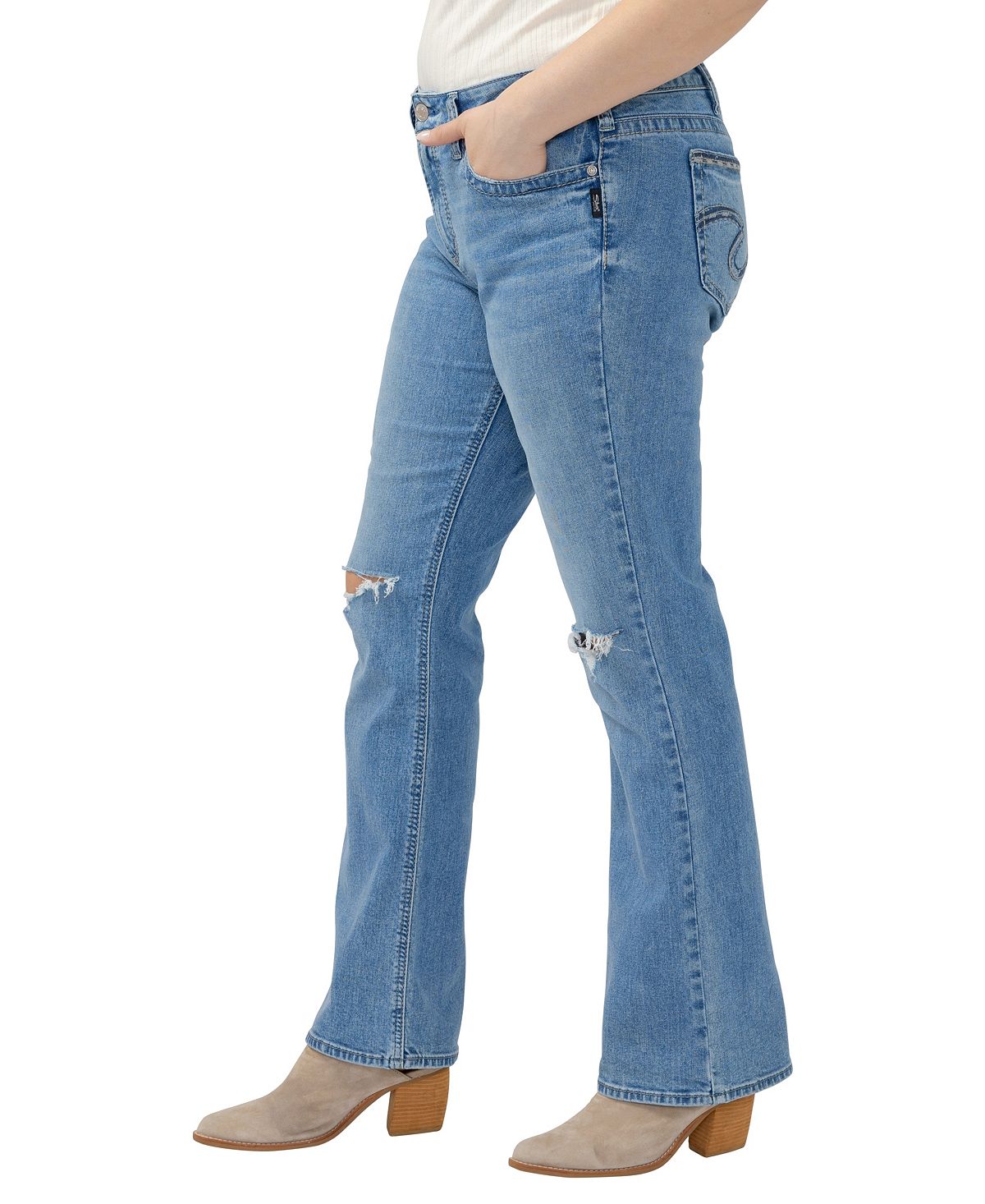Silver Jeans Co. Plus Size Suki Mid-Rise Jeans view 4 — MAYCSS fashion products