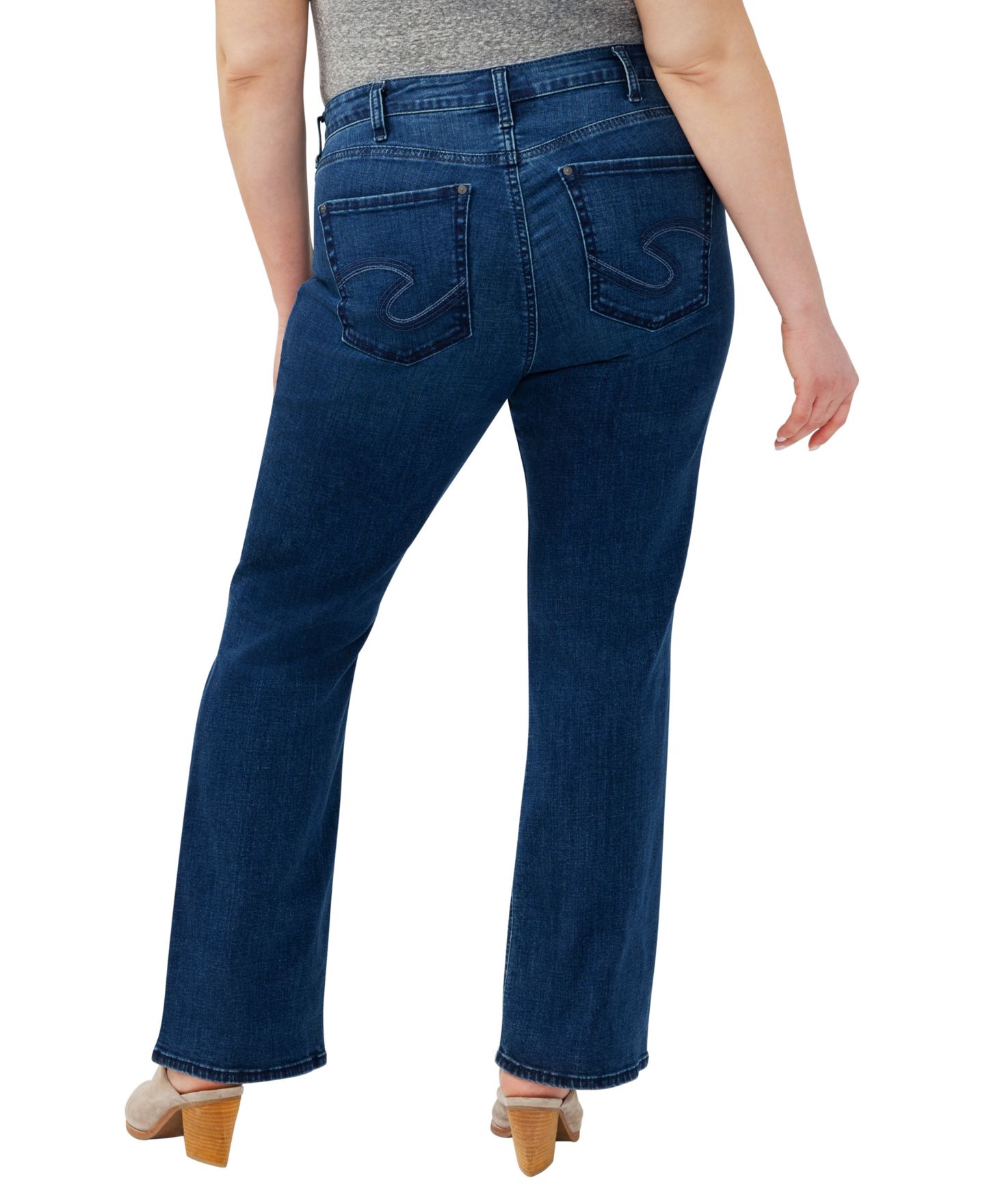 Женские джинсы Silver Jeans Co. Plus Size Avery Curvy Fit Bootcut, цвет: Filtered Heart — фото 5