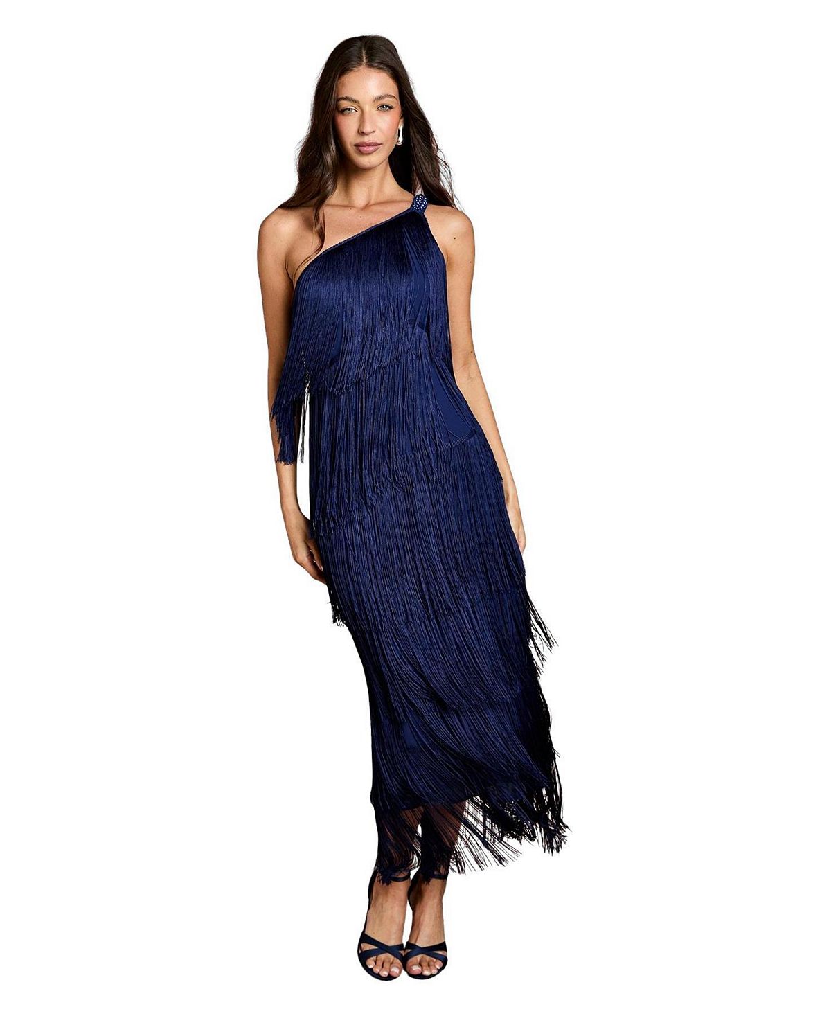 Coast Women's Asymmetric Fringe Maxi Dress view 1 — MAYCSS fashion products