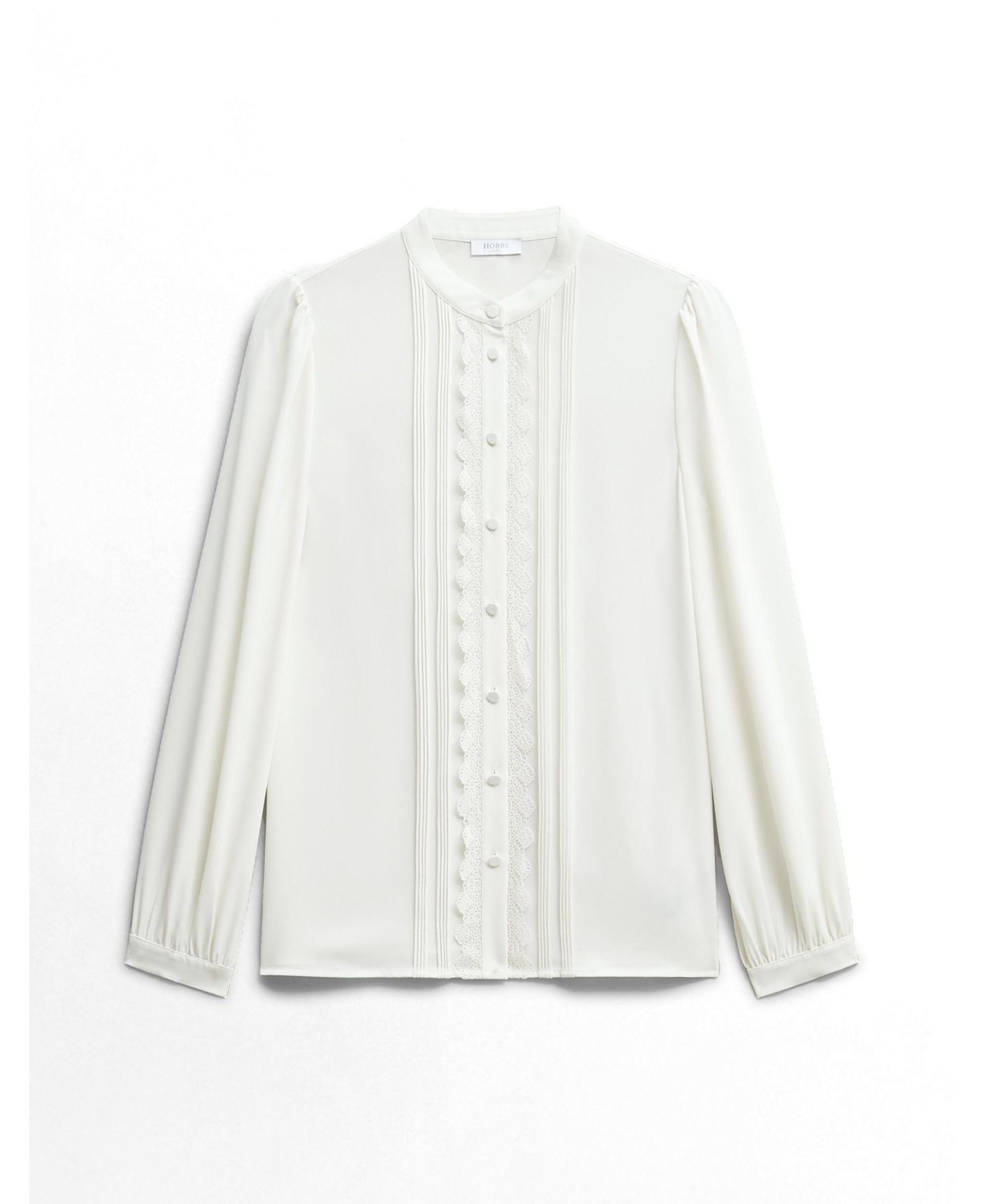 Женская блузка Hobbs London Dominica Lace Trim, цвет: Насыщенная слоновая кость — фото 2