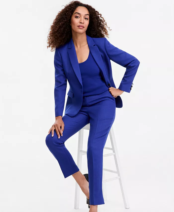 Women's Shoulder-Padded Peak-Lapel Blazer - thumbnail 3