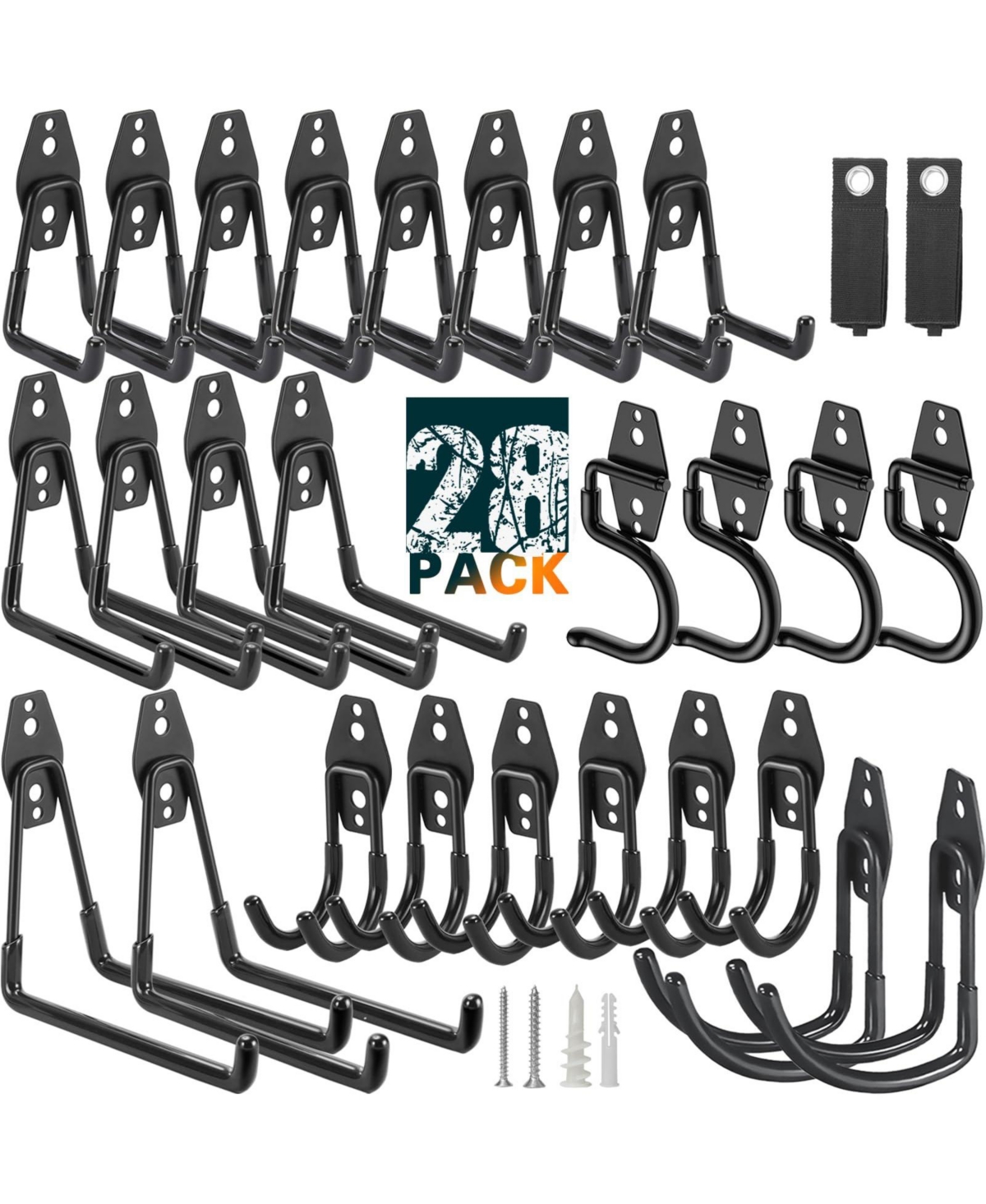Xdovet Heavy Duty Wall Mounted Storage Hooks for Tools Ladders Bikes Ropes Bulk Items