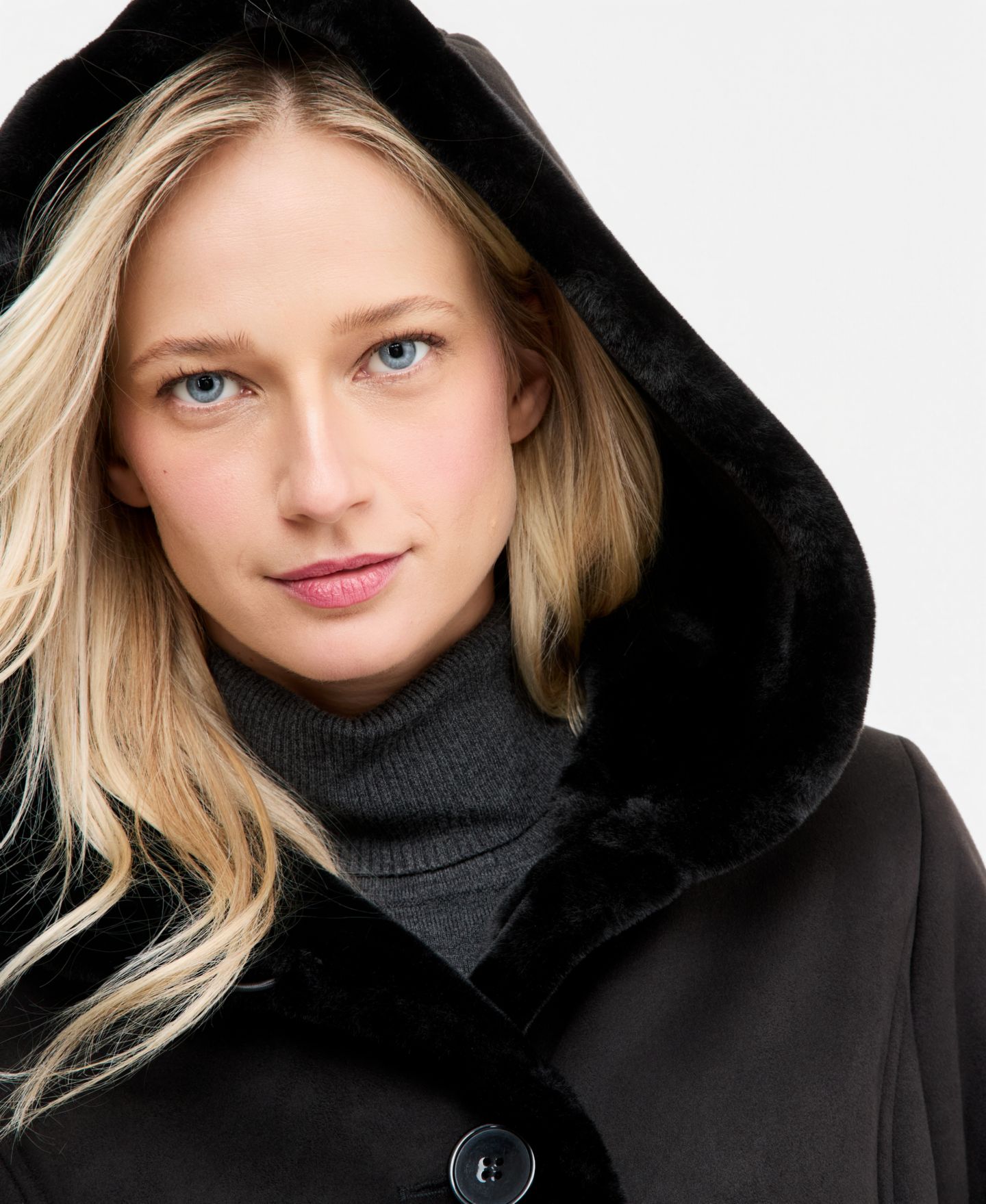 Женское пальто Jones New York Maxi Faux Shearling, цвет: Чёрный — фото 5