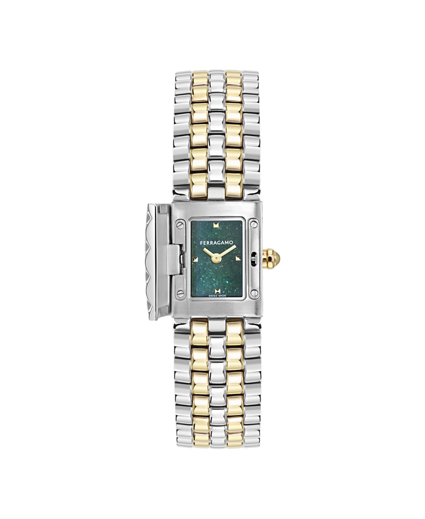 Женские часы Ferragamo Duo Mini Two-Tone Stainless Steel Bracelet Watch 18.5mm x 20mm — фото 1