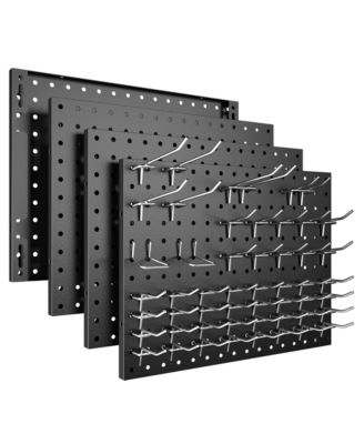 Metal Pegboard Wall Organizer with Hooks for Home Storage