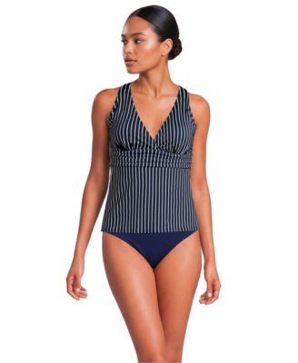Women's DD-Cup V-Neck Plunge X Back Tankini Top