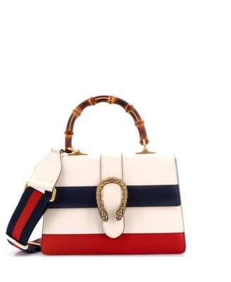 Medium Dionysus Bamboo Top Handle Bag Colorblock Leather