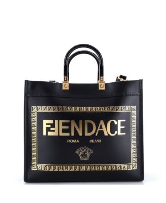 Medium x Versace Fendace Convertible Sunshine Shopper Tote Printed Leather