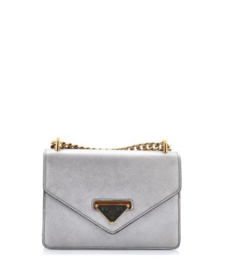Small Envelope Flap Chain Shoulder bag Saffiano Leather