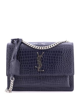 Medium Sunset Crossbody Bag Embossed Leather
