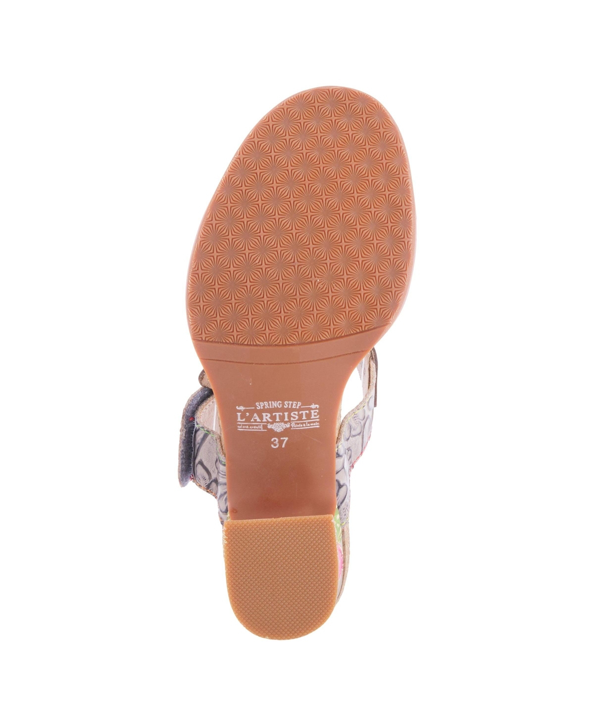 L'Artiste Women's Rossie Slide Sandal with Hand-Painted Leather