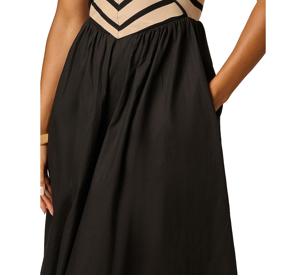 Adrianna Women's Halter-Neck Stretch Midi Dress view 4 — MAYCSS fashion products