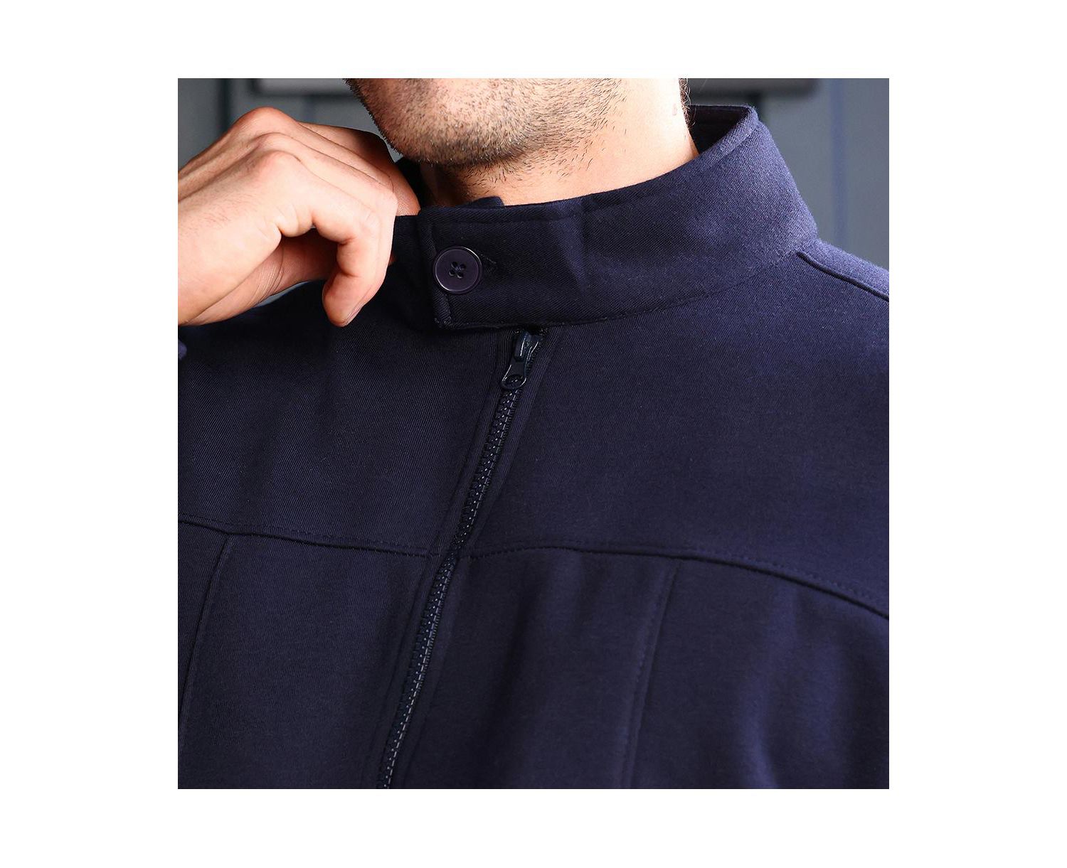 Men's Panel-Stitch Knit Sweatshirt