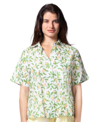 Women's Cotton Voile Short-Sleeve Pajama Top