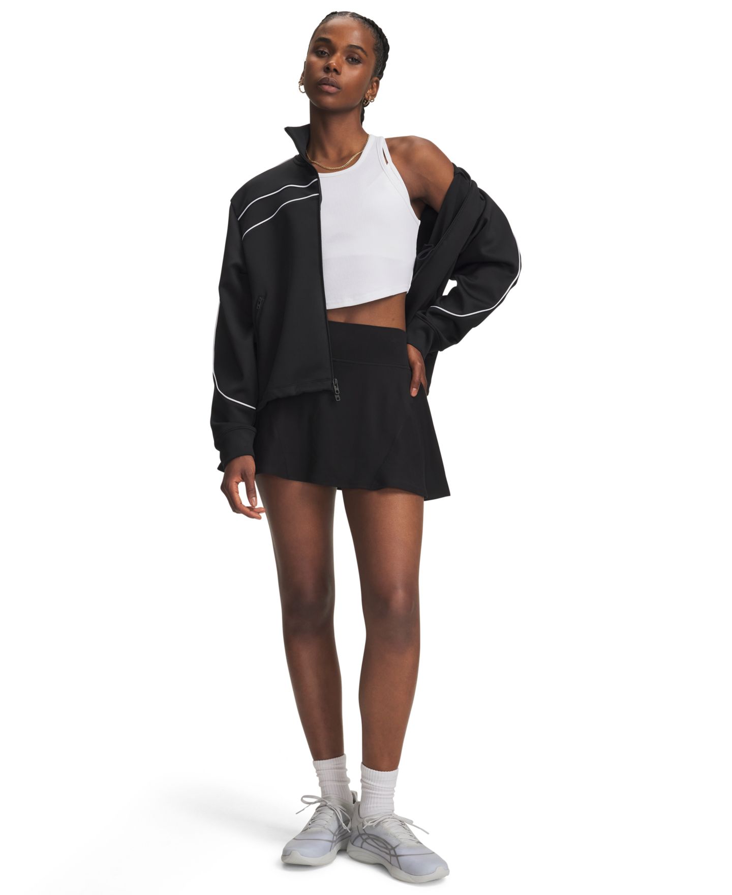 Женская юбка-шорты Under Armour Loose-Fit Motion Skort, цвет: Чёрный — фото 2