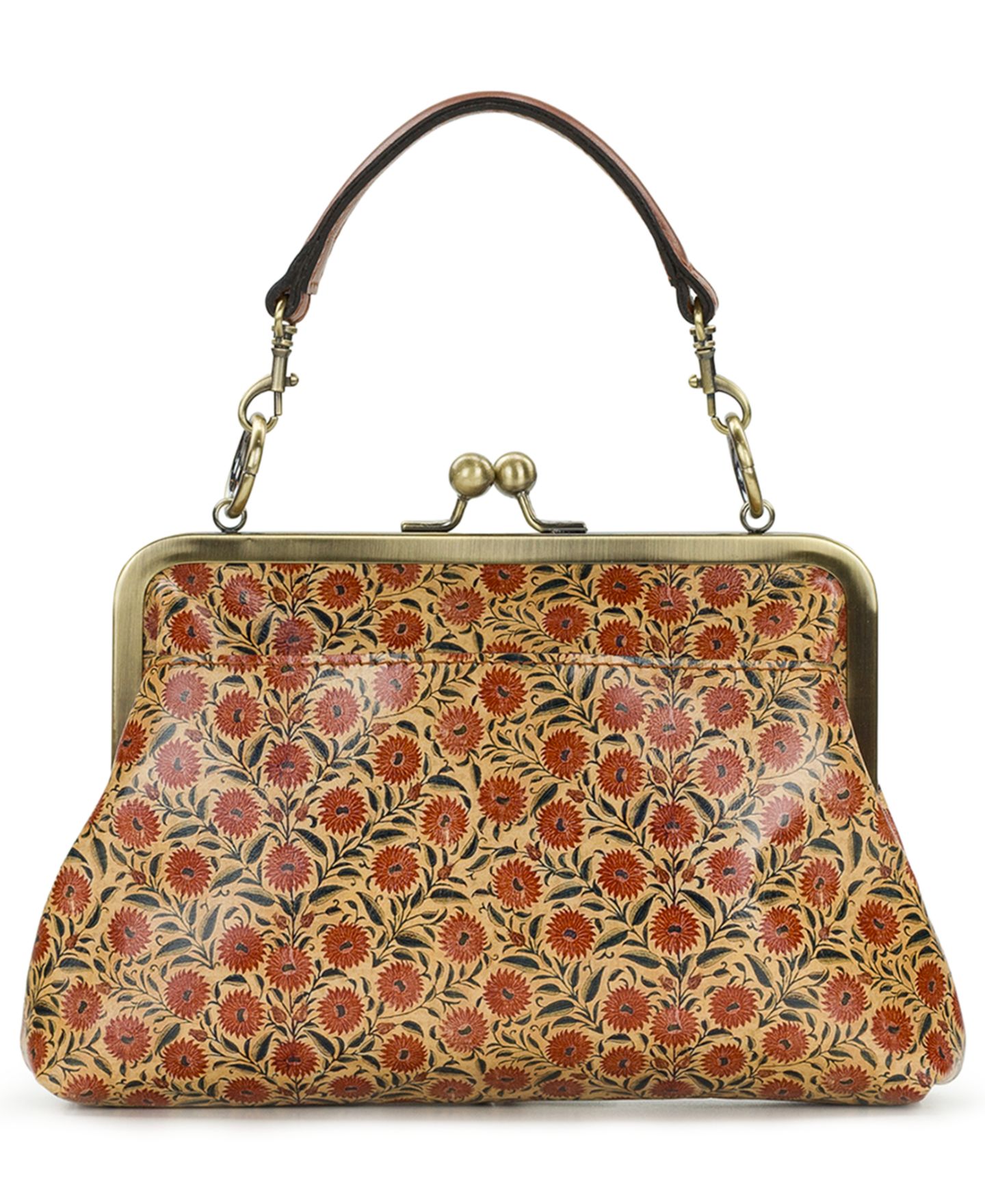 Женская сумка Patricia Nash Vione Small Leather Kisslock Frame Crossbody, цвет: Состаренный — фото 2