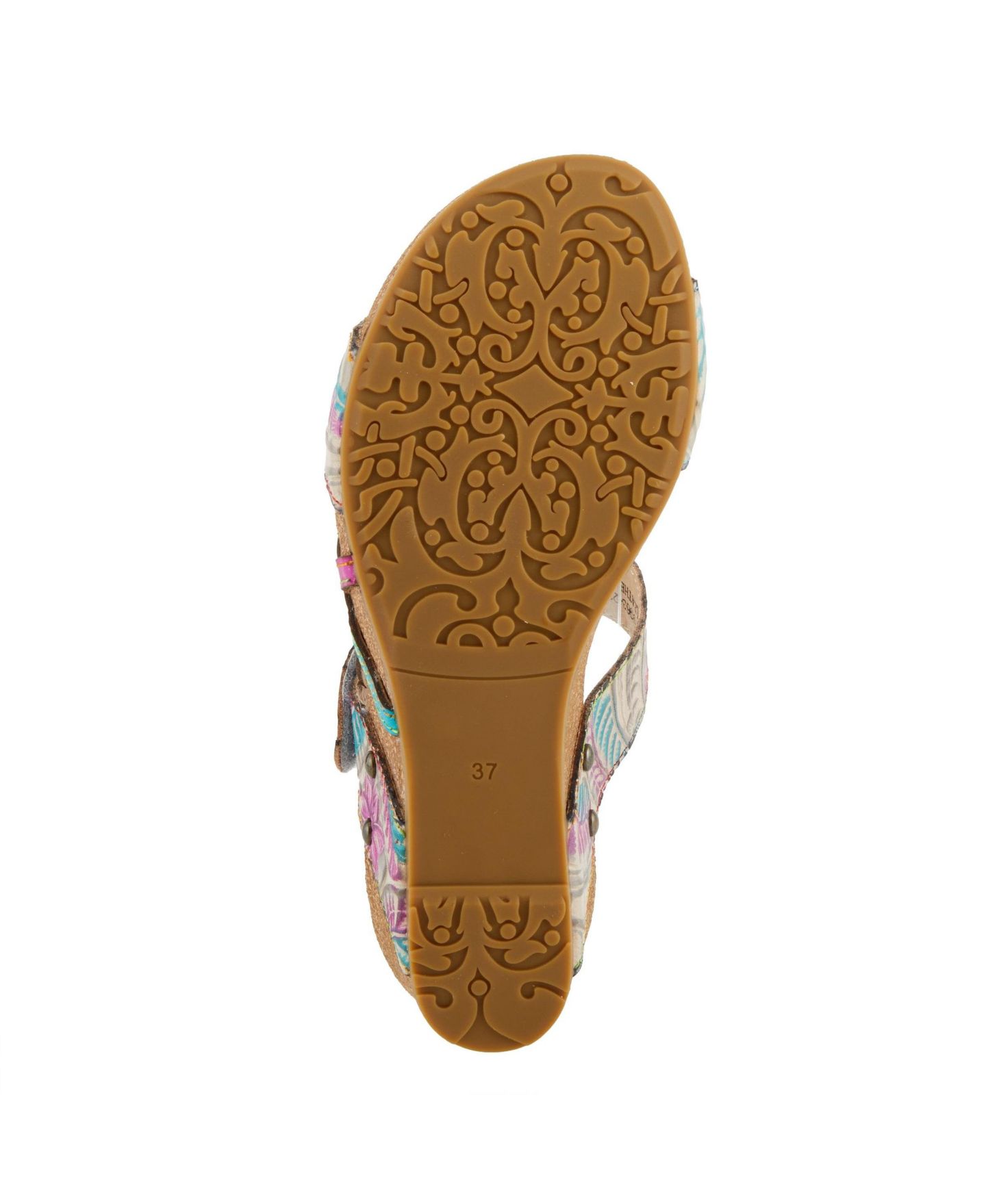 Женские сандалии L'Artiste Spring Step Moai Slide with Leather Upper, цвет: Серый разноцветный — фото 6
