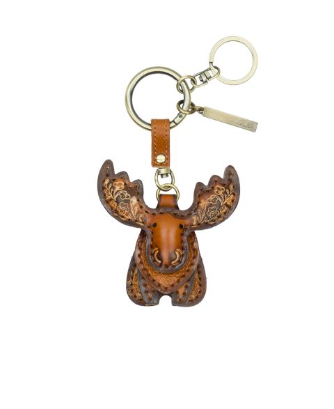 Женский брелок Patricia Nash Nordic Noble Moose Leather Bag Charm, цвет: Рыжевато-коричневый